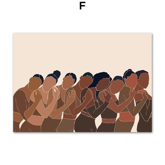 Cuadro Decorativo Ilustración Mujer Africana - Lienzo Artístico para Sala - Image 20