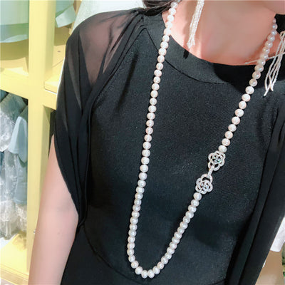 Cadena Larga de Suéter con Perlas de Agua Dulce Natural - Image 18