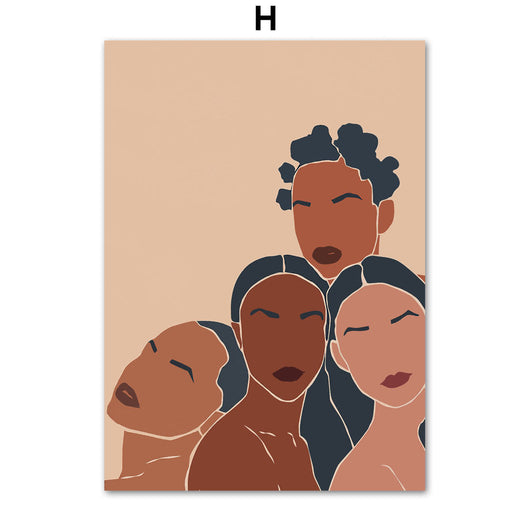 Cuadro Decorativo Ilustración Mujer Africana - Lienzo Artístico para Sala - Image 8
