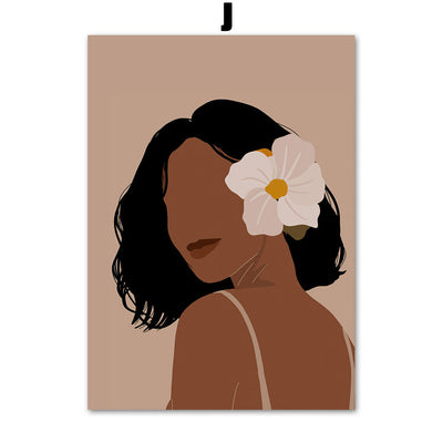 Cuadro Decorativo Ilustración Mujer Africana - Lienzo Artístico para Sala - Image 10