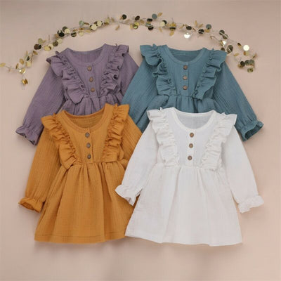 Vestido Primavera Niña con Volantes - Tallas 1 a 6 Años - Image 10