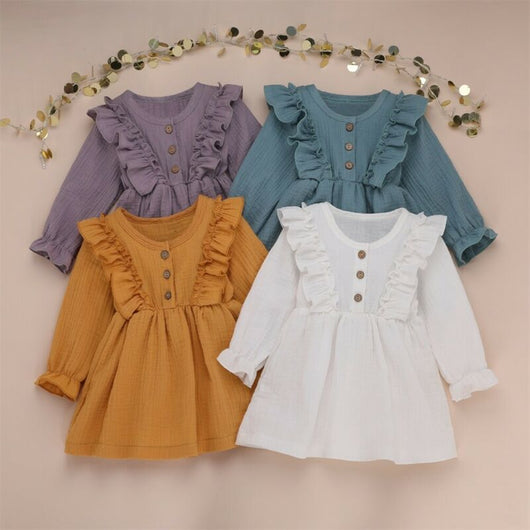 Vestido Primavera Niña con Volantes - Tallas 1 a 6 Años - Image 10