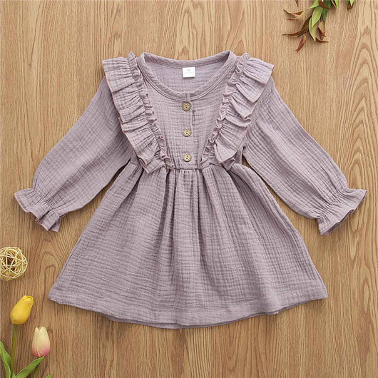 Vestido Primavera Niña con Volantes - Tallas 1 a 6 Años - Image 9