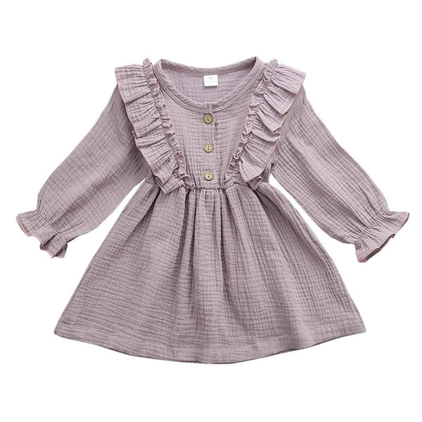 Vestido Primavera Niña con Volantes - Tallas 1 a 6 Años - Image 3