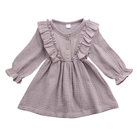 Vestido Primavera Niña con Volantes - Tallas 1 a 6 Años - Image 3