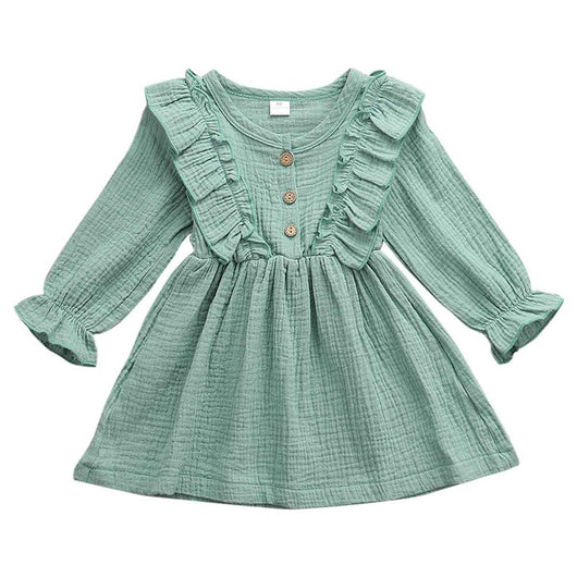 Vestido Primavera Niña con Volantes - Tallas 1 a 6 Años - Image 4