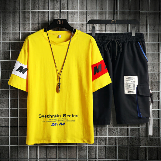 Conjunto de Verano para Hombre - Buzo Deportivo Casual de Algodón con Estampado - Image 11
