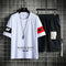 Conjunto Masculino de Verão - Moletom Esportivo Casual de Algodão Estampado
