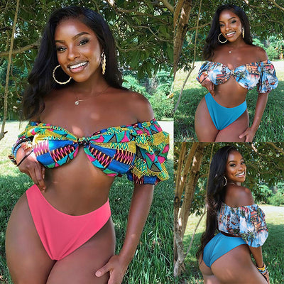 Bikini Sexy de Dos Piezas con Estampado - Image 11