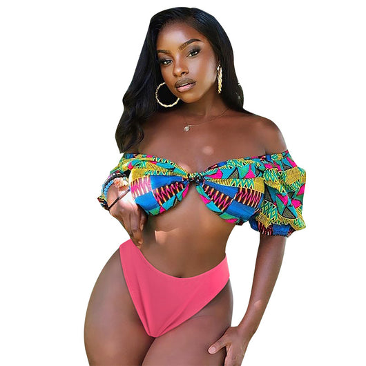 Bikini Sexy de Dos Piezas con Estampado - Image 4