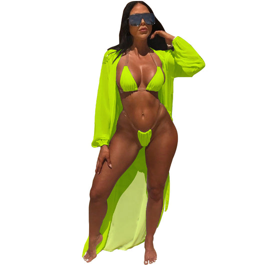 Conjunto de Baño Deportivo de Tres Piezas con Protección Solar - Image 3