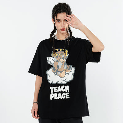 Playera Holgada Creative Bear Angel de Manga Corta - Image 8