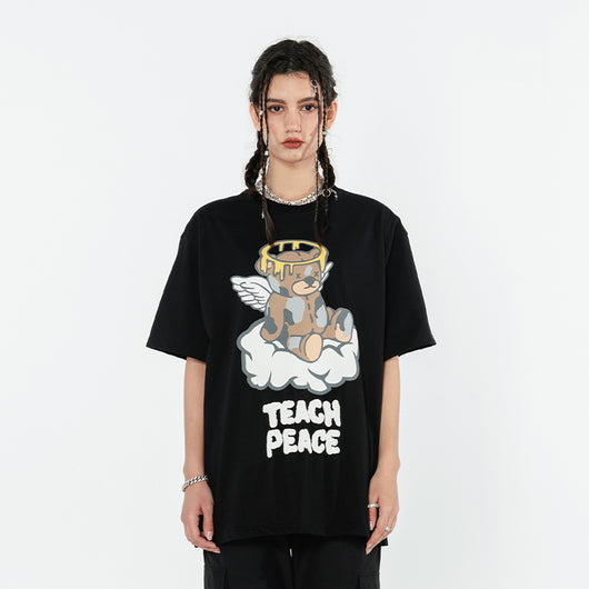 Playera Holgada Creative Bear Angel de Manga Corta - Image 10