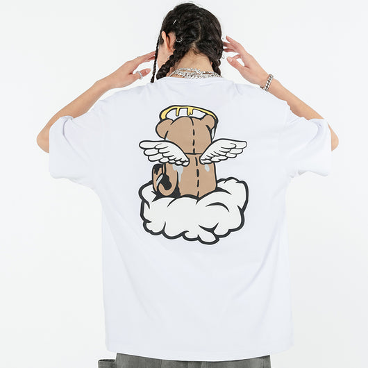 Playera Holgada Creative Bear Angel de Manga Corta - Image 5