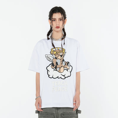 Playera Holgada Creative Bear Angel de Manga Corta - Image 4