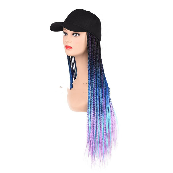 Gorra de Moda con Trenzas de Cabello Tejido en Colores