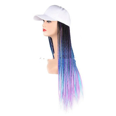 Gorra de Moda con Trenzas de Cabello Tejido en Colores