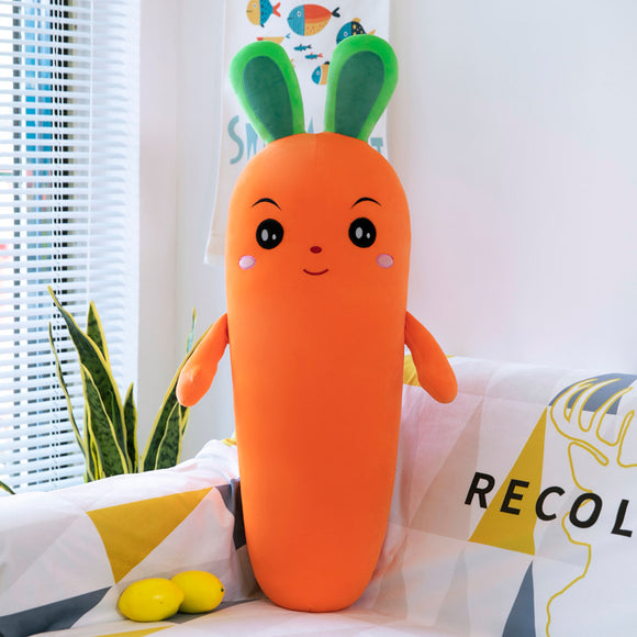 Peluche de Zanahoria Sonriente - Juguete Vegetal Suave y Acogedor
