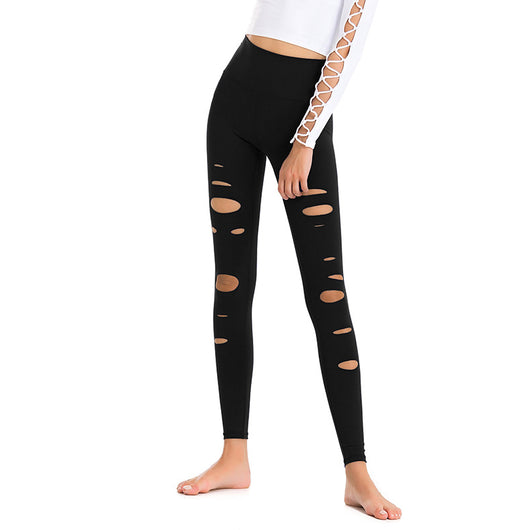 Leggings Deportivos Cintura Alta Rotos con Tecnología de Secado Rápido - Image 8