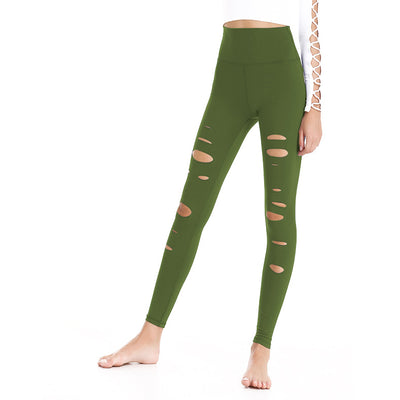 Leggings Deportivos Cintura Alta Rotos con Tecnología de Secado Rápido - Image 5