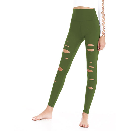 Leggings Deportivos Cintura Alta Rotos con Tecnología de Secado Rápido - Image 5