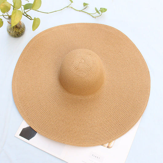 Sombrero de Playa Oversized 25cm de Ala Ancha para Mujer con Protección UV - Image 13
