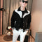 Chaqueta Béisbol Hombre Bicolor Elegante Moda Casual