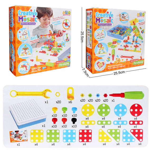 Juego de Construcción Tuercas Clavos Ensamblaje para Niños