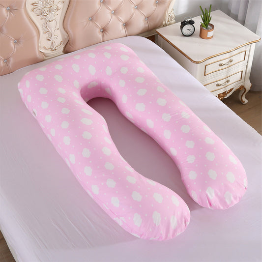 Almohada Multifuncional para Embarazo en Forma de U, Algodón Puro Lavable - Image 2