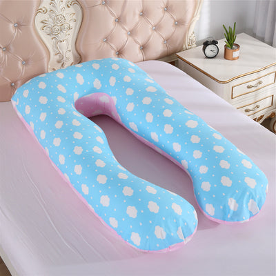 Almohada Multifuncional para Embarazo en Forma de U, Algodón Puro Lavable - Image 5
