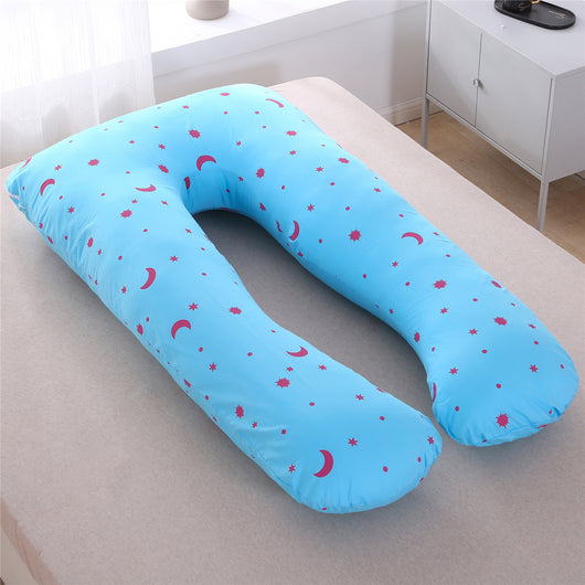 Almohada Multifuncional para Embarazo en Forma de U, Algodón Puro Lavable - Image 3