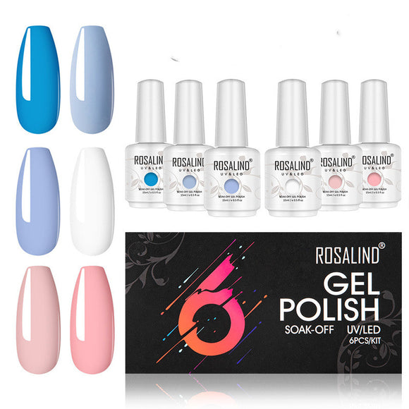 Set de 6 Esmaltes de Uñas Gel Japonés con Fototerapia Vegetal UV