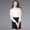 Blusa Elegante Estilo Palacio con Encaje y Costuras Europeas