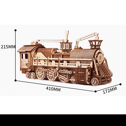 Tren de Vapor 3D de Madera - Modelo Armable - Image 2