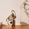 Taza de Cerámica Artesanal con Patrón Geométrico - Taza de 380ml para Café y Leche