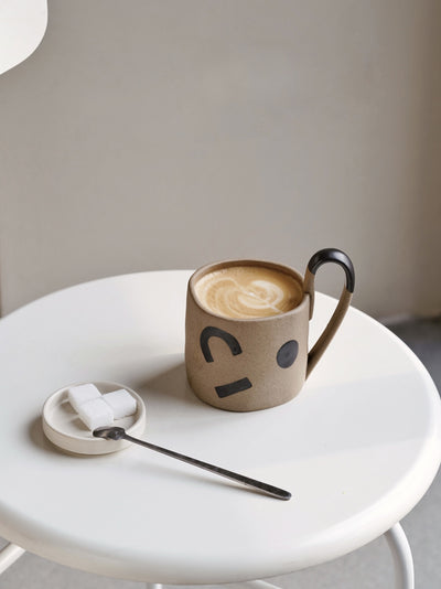 Taza de Cerámica Artesanal con Patrón Geométrico - Taza de 380ml para Café y Leche - Image 4