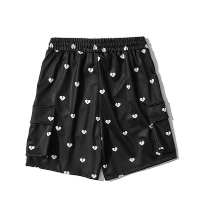Shorts Overol Multi-bolsillo Hombre Tendencia Cintura Elástica Pantalón Cinco Puntos - Image 7