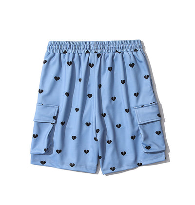 Shorts Overol Multi-bolsillo Hombre Tendencia Cintura Elástica Pantalón Cinco Puntos - Image 4
