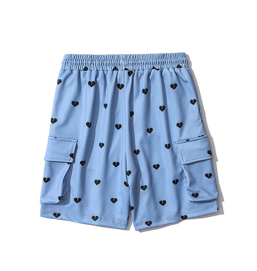 Shorts Overol Multi-bolsillo Hombre Tendencia Cintura Elástica Pantalón Cinco Puntos - Image 4