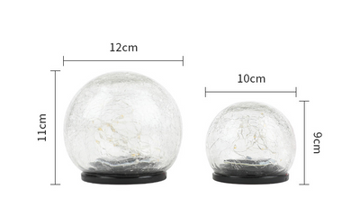 Luz Solar LED de Jardín con Diseño de Esfera de Cristal Agrietado - Image 24