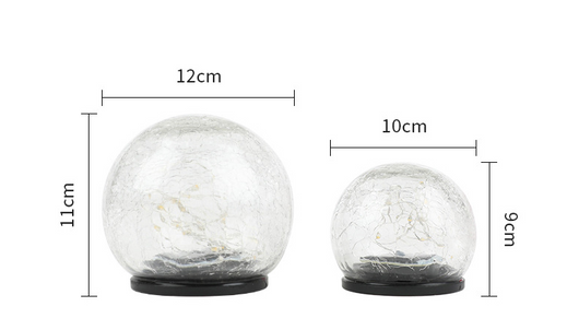 Luz Solar LED de Jardín con Diseño de Esfera de Cristal Agrietado - Image 24