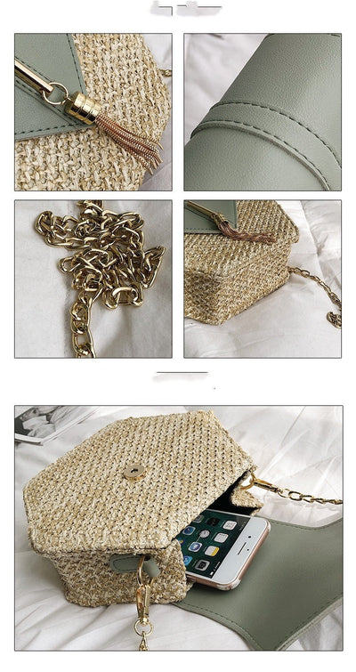 Bolso Bandolera Estilo Western con Cadena - Bolsa Pequeña Multiuso - Image 12