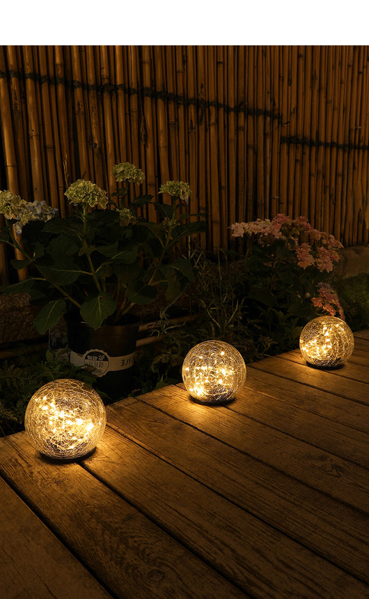 Luz Solar LED de Jardín con Diseño de Esfera de Cristal Agrietado - Image 21