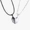 Love Magnet Couple Pendant Wishing Stone Heartbreak Stitching Clavicle Necklace Negro Plateado