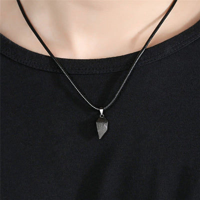 Dije de Pareja Imán del Amor con Piedra de Deseos - Collar Costura del Corazón Escote - Image 5