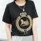 Camiseta Manga Corta Cuello Redondo con Estampado de Espigas de Trigo