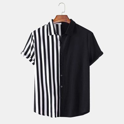 Camisa Casual Hombre Rayas Bicolor - Image 11