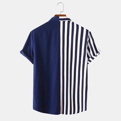 Camisa Casual Hombre Rayas Bicolor - Image 9