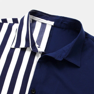 Camisa Casual Hombre Rayas Bicolor - Image 10