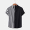 Camisa Casual Hombre Rayas Bicolor